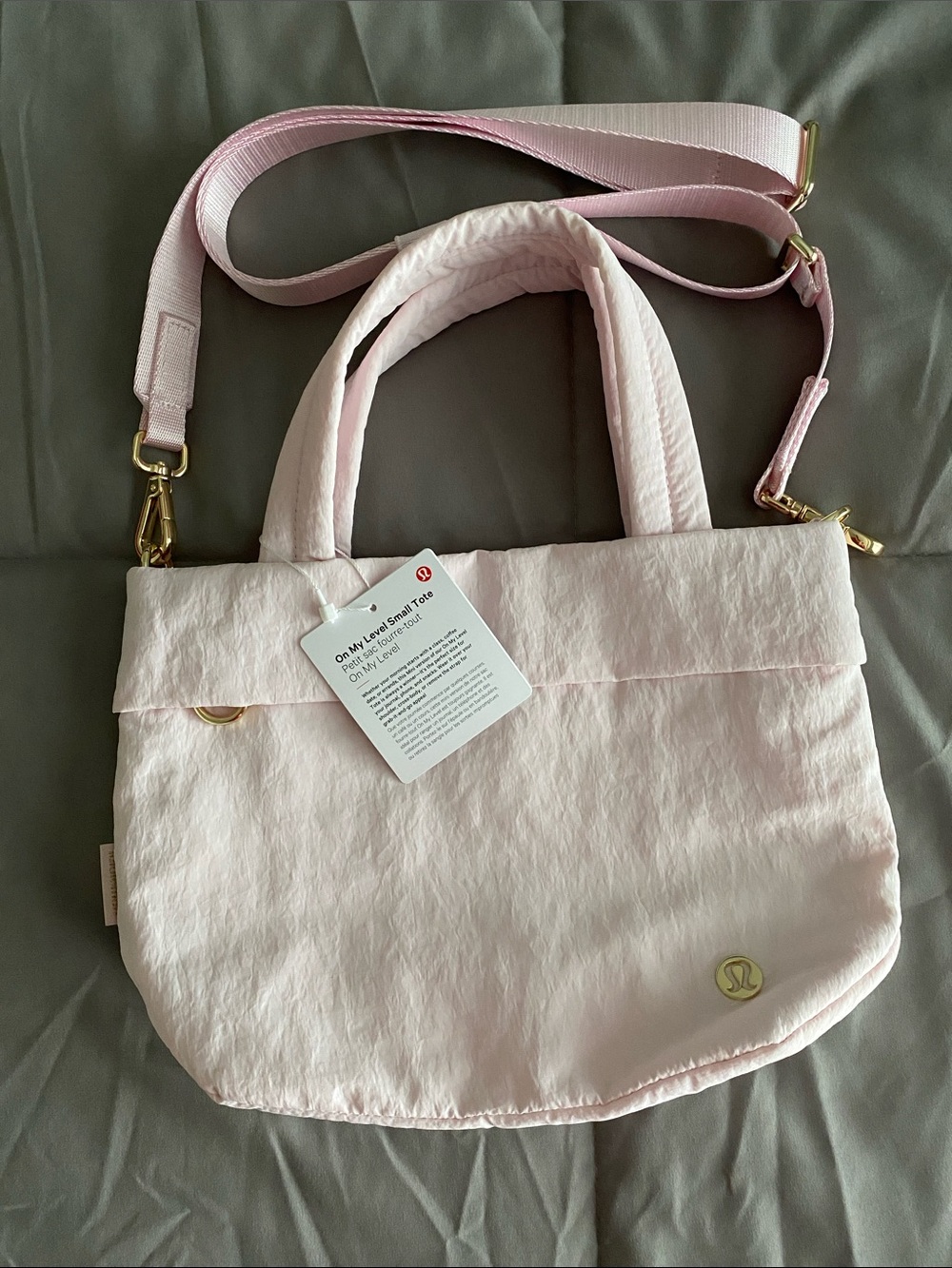 lululemon athletica on my level small tote 5L - blissful pin